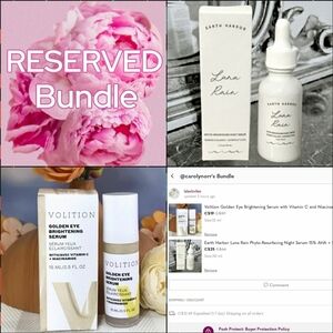 Reserved Beauty Bundle: Volition Golden Eye Brightening + EH Luna Rain Serum NIB
